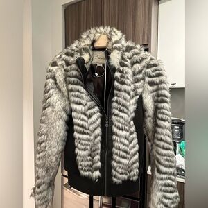 women’s faux leather/fur jacket